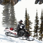 Tina Thomas sledding