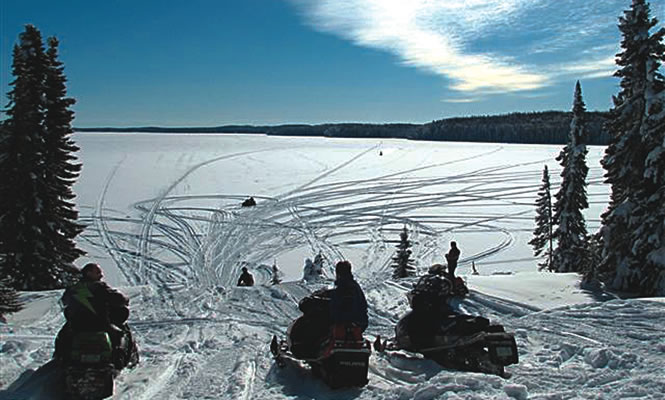 The Prince Albert Snow Runners enjoy a group outing south of Candle Lake. Robert Venn photo