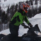 Man on a snowmobile