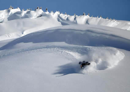 Randy Swenson knows how to handle a little, or in this case, a lot of powder. Photo courtesy Thunderstruck Films