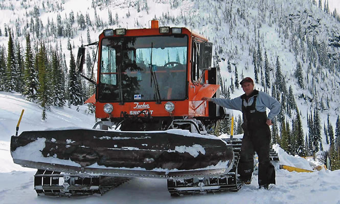 The Cranbrook Snowmobile Club grooms trails in the Lumberton area. photo courtesy Doug Williamson