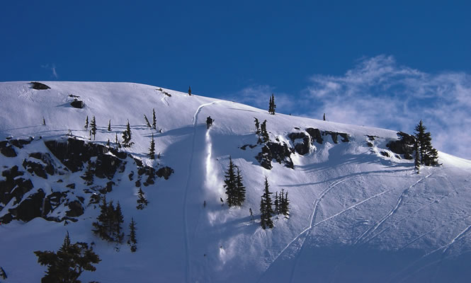 Snowmobiling enthusiasts can find marvellous conditions in the interior of the island. Dave Donaldson photo