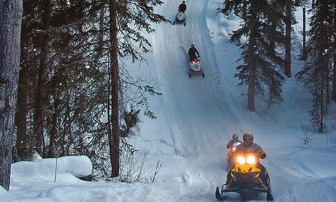 Whitecourt's impressive trail system has helped earn the community the title of Snowmobile Capital of Alberta. photo courtesy Mitchell Sharp