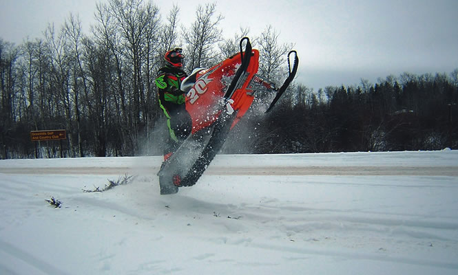 Tyler Lakeman tests the terrain at Good Spirit Lake Provincial Park near Yorkton. Kevin Lakeman photo