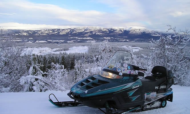 The trails around Whitehorse provide exceptional sledding and scenic views. photo courtesy Jim Conner