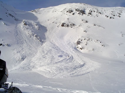 avalanche scene