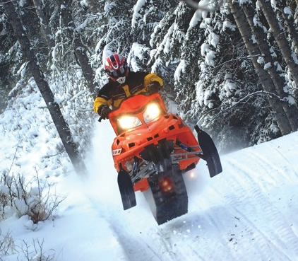 Snowmobiling near Whitecourt