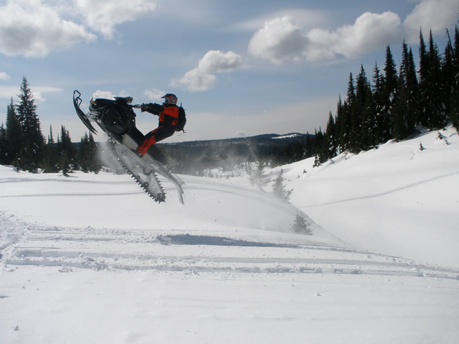 Dustin ''Cooter'' Deleeuw samples the terrain above Shuswap Lake.